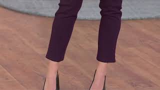 Joan Rivers Jacquard Geo Straight Leg Ankle Pant on QVC