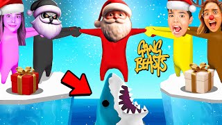 A FAMÍLIA SALVA O NATAL GANG BEASTS do PAPAI NOEL MALVADÃO! - #soporcausa