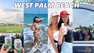 WPB VLOG | visiting my bf, spring training games, beach days, f45, rh rooftop brunch & new friends❣️