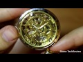 Unboxing XLORDX Vintage Gold Zahnrad Ritzel Hohe Openwork Handaufzug Mechanische Taschenuhr