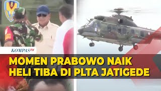 Presiden Prabowo Naik Helikopter Tiba di PLTA Jatigede, Resmikan Proyek Tenaga Listrik 18 Provinsi