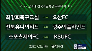 [2022금석배초등U12]  최강희축구교실 vs 오산FC / 전북유나이티드 vs 광주애플라인드