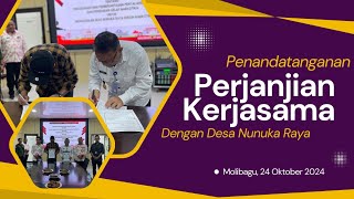 #120 : Penandatanganan Perjanjian Kerja Sama Antara BNN Kab. Bolmong Dengan Desa Nunuka Raya