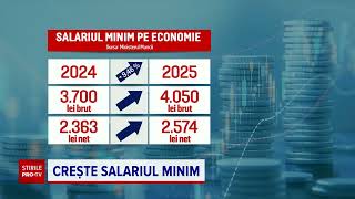 Salariul minim brut crește la 4.050 de lei de la 1 ianuarie 2025