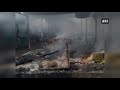 watch massive fire breaks out in musabani market in jamshedpur