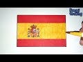 how to draw the flag of spain