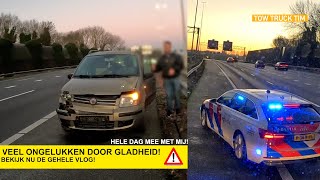 Veel ongelukken door gladheid deze week!