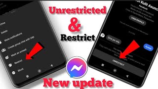How to unrestrict/restrict anyone from Facebook messenger [New Update]