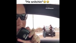 "Ooh He Snitching" Cop Puts Suspect On Blast