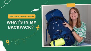What’s in my backpack? - Backpacken met Elise #1