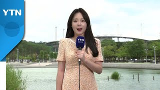 [날씨] 낮 동안 비 소강상태, 찜통더위 기승...밤사이 다시 전국 비 / YTN