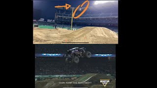 MASSIVE RC TRUCK TAKES ON REAL MONSTER JAM TRACK!