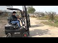 warehouse mini forklift 1 ton electric batter fork lift truck for sale