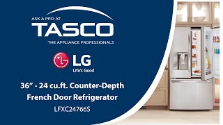 LG 36-inch Counter-Depth French Door Refrigerator (LFXC24766S) - Tasco Product Showcase