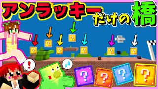 【マインクラフトMOD】アンラッキーだけの橋を生きて渡り切れるか!?【赤髪のとも】