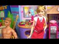 Barbie & Ken Doll Family Airplane Travel Routine & Vacation