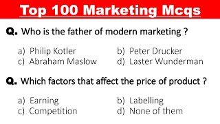 Top 100 Marketing Management mcq questions and answers
