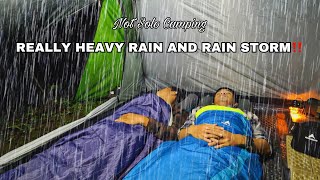 NOT SOLO CAMPING • CAMPING IN REAL HEAVY RAIN AND RAINSTORM • INTENS HEAVY RAIN • ASMR