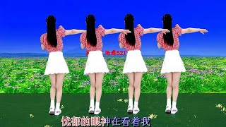 背面带跳广场舞《小妹妹》希望你可以偶尔想起我，网络热歌好听