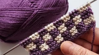 बहुत सुंदर और आसान बुनाई डिजाइन|Easy And Beautiful Two Colour Knitting Pattern/Bunai Design