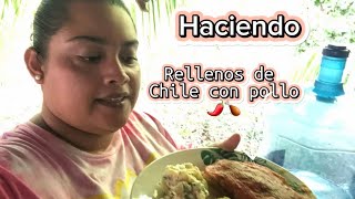 Rellenos de chile con pollo 🍗 🌶️