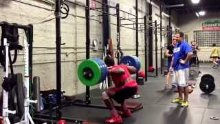 375lbs/170.14kg 10 rep max Back Squat