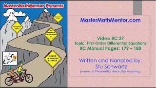 MasterMathMentor BC27 - First Order Differential Equations