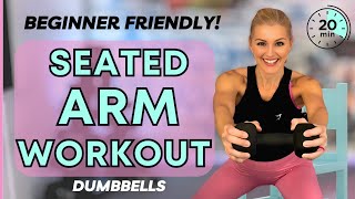 🪑 Beginner-Friendly Seated Strength Workout with Dumbbells - 20 Minutes