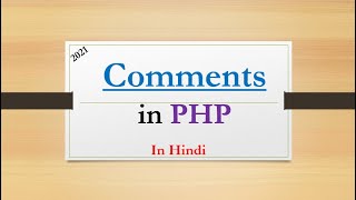 Comments in PHP with example | PHP Tutorial #4 | Code with Ruchi