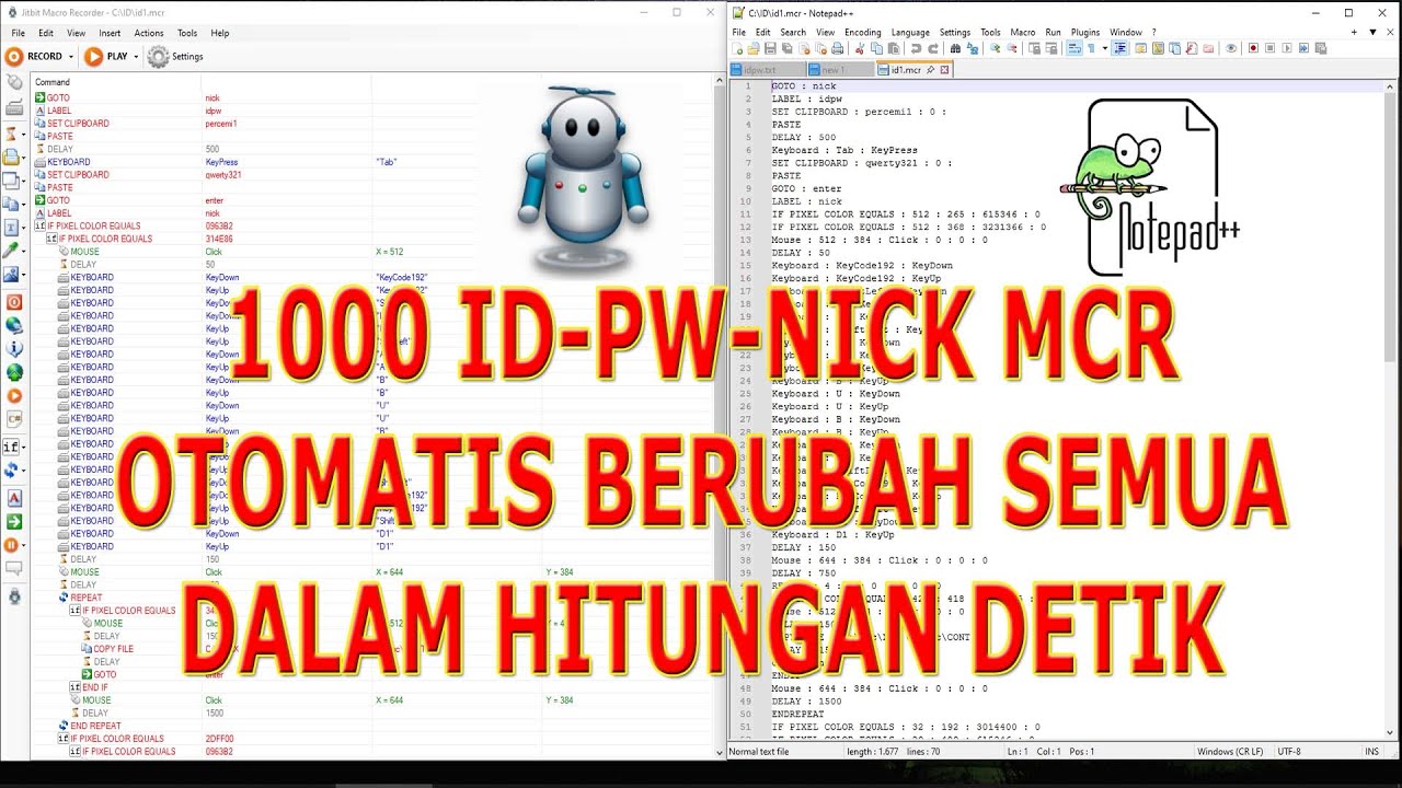 Edit File Id Mcr Dengan Notepad Youtube