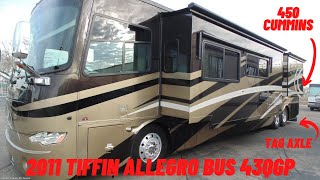 Highline Diesel Pusher Walkthrough! 2011 Tiffin Allegro Bus 43QGP Quad Slide Bath 1/2! SOLD!