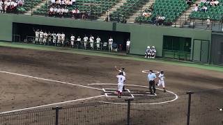 第９９回　全国高校野球選手権兵庫大会３回戦　村野工業ｖｓ鳴尾　１回表　村野工業　小滝選手