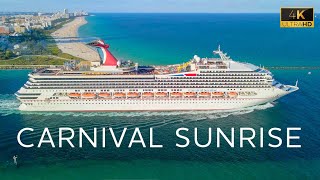 Carnival Sunrise departing from Miami, FL | Cinematic Film - 4k