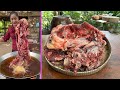 Beef bone noodle soup cooking with country style - Country chefs