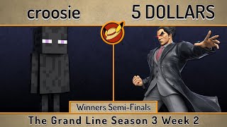 GL S3W2 | croosie (Steve) vs 5 DOLLARS (Kazuya) | Winners Semis | SSBU Ultimate Tournament