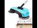 Hand Push Automatic  Sweeper Stainless Steel Spin Broom Mop Cloth Floor Cleaning