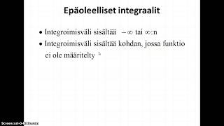 Epääoleelliset integraalit