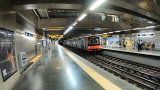 The blue metro line arrives and departs from Terreiro do Paço, Lisboa