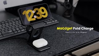 MaGdget FoldCharge | Apple3種の神器を同時に充電できる折り畳み式のスタンド型充電器／マジェット フォールドチャージ