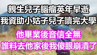 親生兒子腦瘤英年早逝，我資助小姑子兒子讀完大學，他畢業後音信全無，誰料去他家後看見一幕，我傻眼崩潰了#淺談人生#為人處世#生活經驗#情感故事#養老#退休#花開富貴#深夜淺讀#幸福人生#中老年頻道