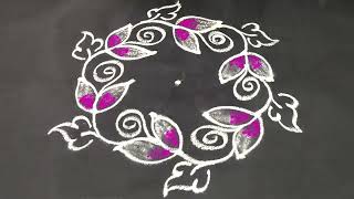 Flower Muggulu🍀5x3 dots Easy Daily Rangoli🍀Simple Kolam🍀Daily Rangoli Designs With Borders