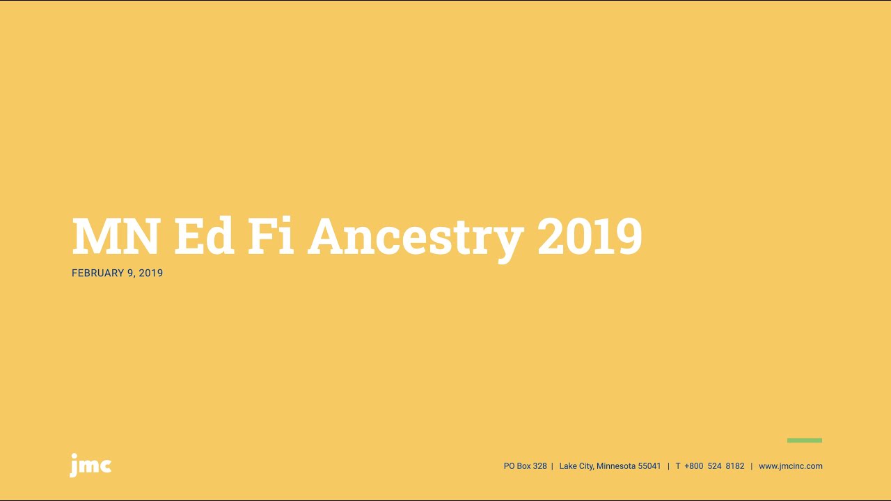 Mn Ed Fi Ancestry 2019 Youtube