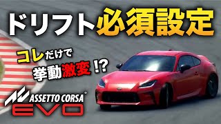 【AsettoCorsaEVO】アセコルEVOでドリフトするための必須設定