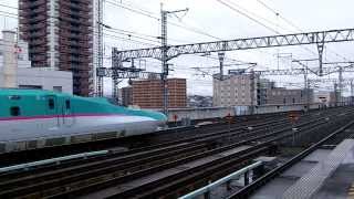 55B（やまびこ55号）発車＆134B（やまびこ134号）到着＠郡山駅（Kodak play sportで撮影）