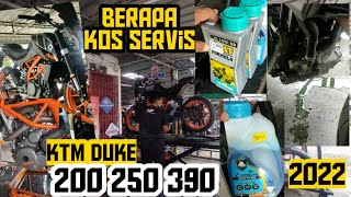 Berapa Kos Servis Motor KTM Duke 200 250 390 Tukar Minyak Enjin, Filter & Air Coolant ??