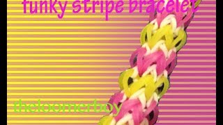 NEW Funky stripe bracelet made on the monster tail ||How to