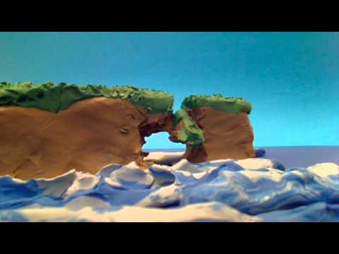 How is a weathered cliff formed?
