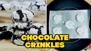 CHEWY CHOCOLATE CRINKLES 2-WAYS (NO-OVEN & BAKED METHOD)