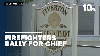 Tiverton firefighters rally as captain faces possible termination