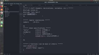 Flex & Bison Tutorial: Part 2 - Flex Code